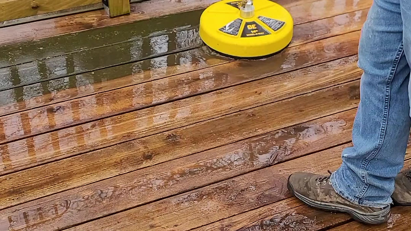 Deck resurface cleaning